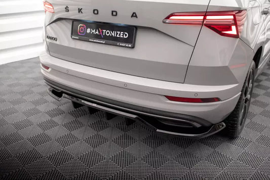 Maxton Design Heckdiffusor DTM Look für Skoda Karoq Sportline Mk1 Facelift Hochglanz schwarz – Ansicht 1