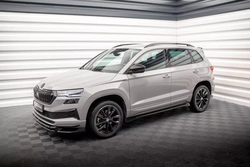 Maxton Design Seitenschweller (Paar) für Skoda Karoq Sportline Mk1 Facelift Hochglanz schwarz – Ansicht 2