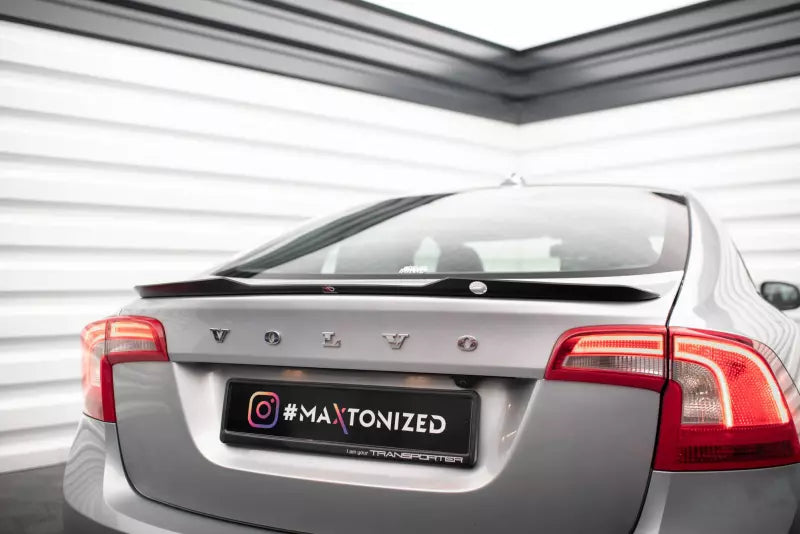 Maxton Design Heckspoiler Lippe für Volvo S60 R-Design Mk2 Hochglanz schwarz – Ansicht 1