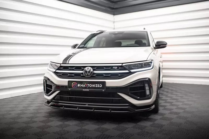 Maxton Design Frontlippe für Volkswagen T-Roc R / R-Line Mk1 Facelift Hochglanz schwarz – Ansicht 1