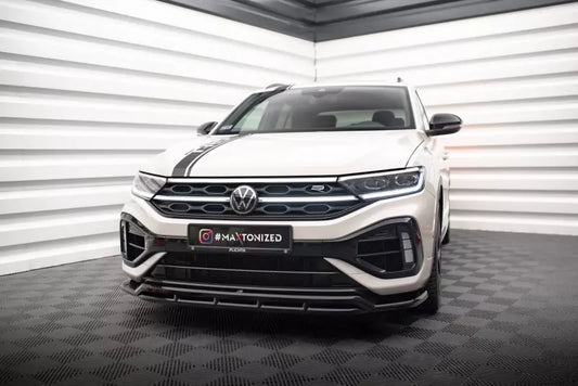 Maxton Design Frontlippe für Volkswagen T-Roc R / R-Line Mk1 Facelift Hochglanz schwarz – Ansicht 1