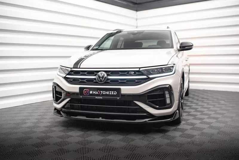 Maxton Design Frontlippe V.2 für Volkswagen T-Roc R / R-Line Mk1 Facelift Hochglanz schwarz – Ansicht 1