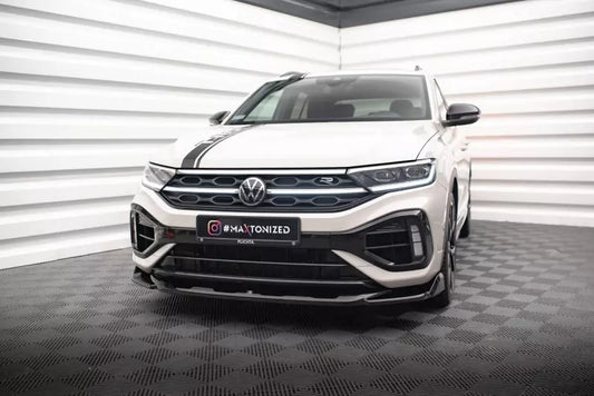 Maxton Design Frontlippe V.2 für Volkswagen T-Roc R / R-Line Mk1 Facelift Hochglanz schwarz – Ansicht 1