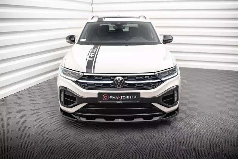 Maxton Design Frontlippe V.2 für Volkswagen T-Roc R / R-Line Mk1 Facelift Hochglanz schwarz – Ansicht 2
