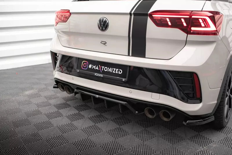 Maxton Design Heckdiffusor DTM Look für Volkswagen T-Roc R / R-Line Mk1 Facelift Hochglanz schwarz – Ansicht 1