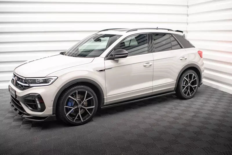 Maxton Design Seitenschweller (Paar) für VW T-Roc R / R-Line Mk1 Facelift Hochglanz schwarz – Ansicht 3