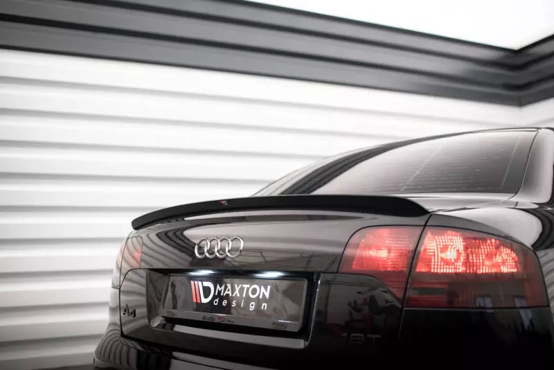 Maxton Design Heckspoiler Lippe für Audi A4 Limousine S-Line B7 Hochglanz schwarz – Ansicht 1
