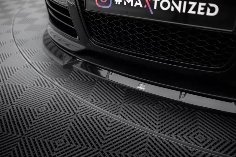 Maxton Design Frontlippe V.2 für Audi RS6 Avant C6 Hochglanz schwarz – Ansicht 3
