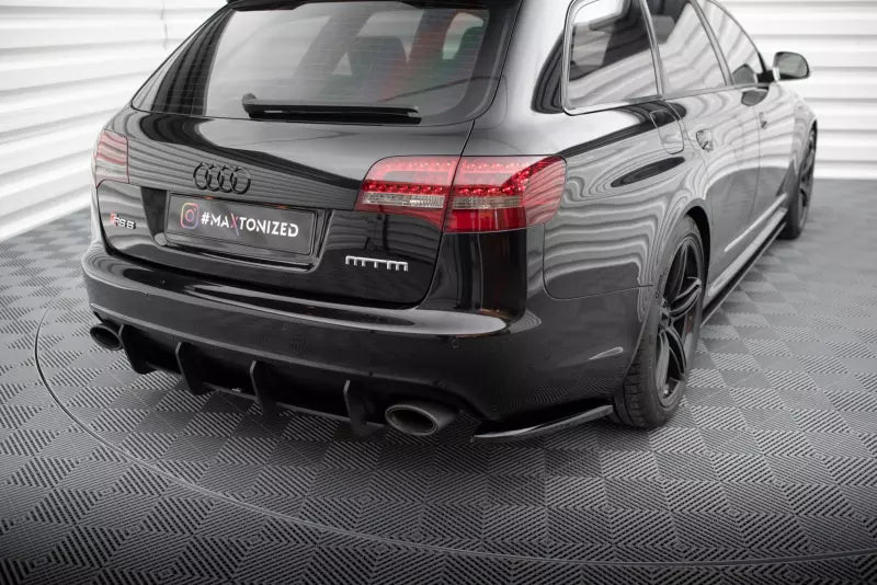 Maxton Design Diffusor Flaps für Audi RS6 Avant C6 Hochglanz schwarz – Ansicht 1