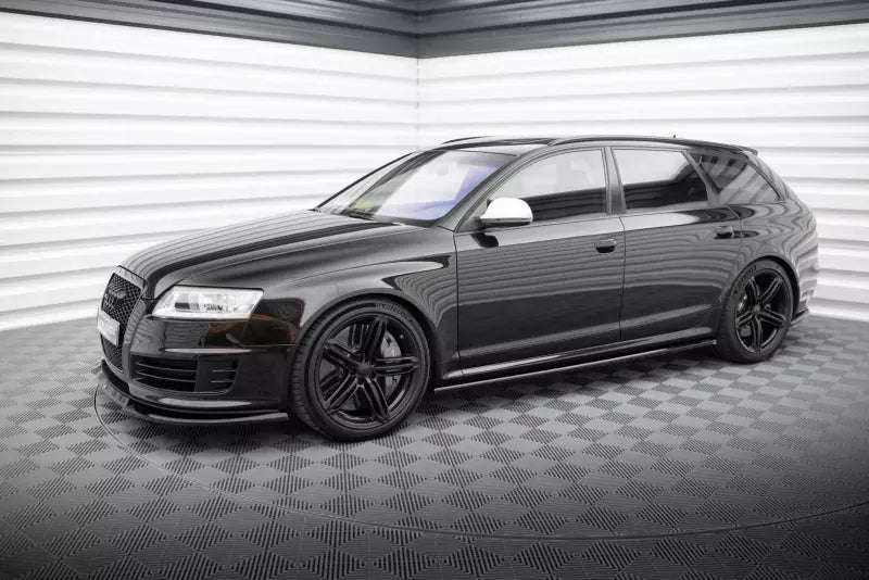 Maxton Design Seitenschweller (Paar) V.2 für Audi RS6 Avant C6 Hochglanz schwarz – Ansicht 2