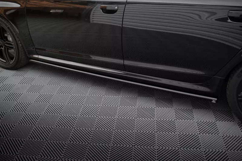 Maxton Design Seitenschweller (Paar) V.2 für Audi RS6 Avant C6 Hochglanz schwarz – Ansicht 3