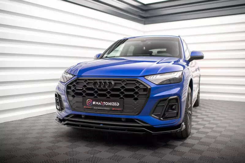 Maxton Design Frontlippe für Audi SQ5 / Q5 S-Line SUV / Sportback Mk2 Facelift Hochglanz schwarz – Ansicht 1