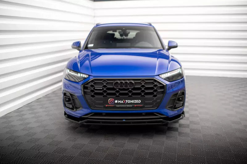 Maxton Design Frontlippe für Audi SQ5 / Q5 S-Line SUV / Sportback Mk2 Facelift Hochglanz schwarz – Ansicht 2