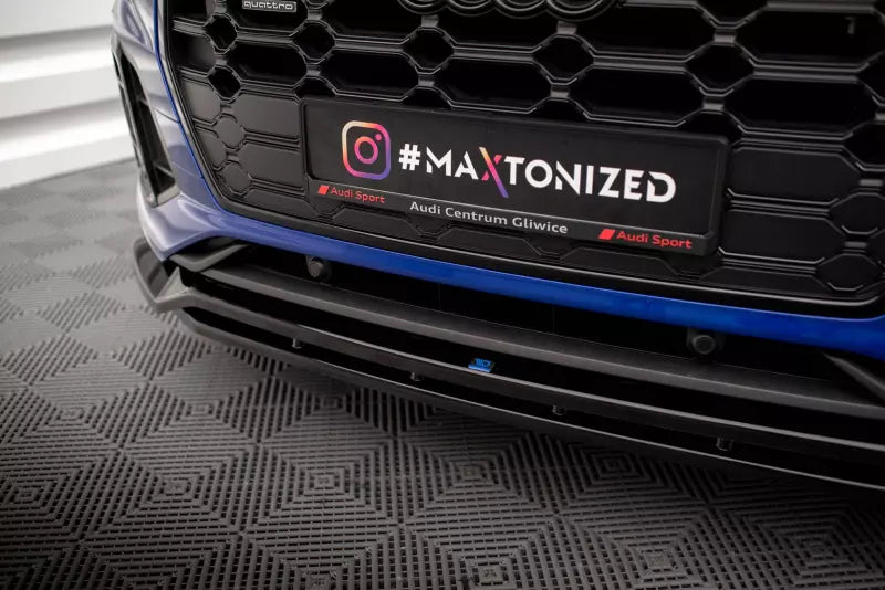 Maxton Design Frontlippe für Audi SQ5 / Q5 S-Line SUV / Sportback Mk2 Facelift Hochglanz schwarz – Ansicht 3
