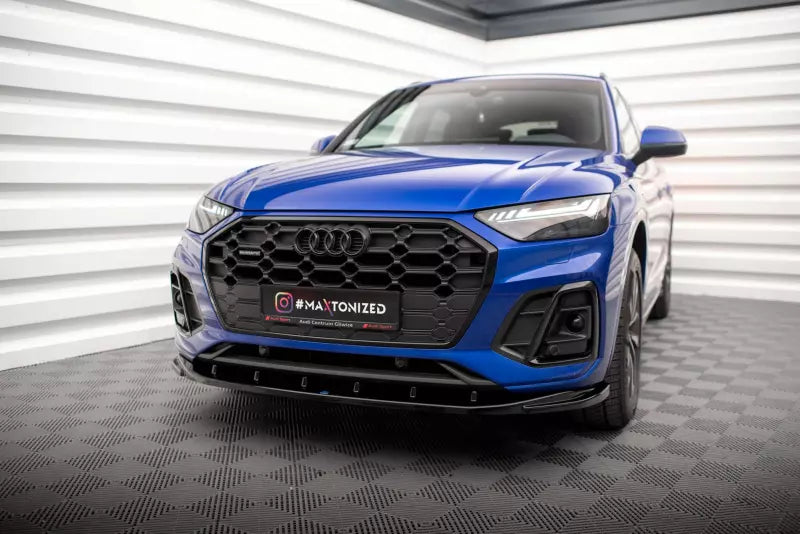 Maxton Design Frontlippe V.2 für Audi SQ5 / Q5 S-Line SUV / Sportback Mk2 Facelift Hochglanz schwarz – Ansicht 1
