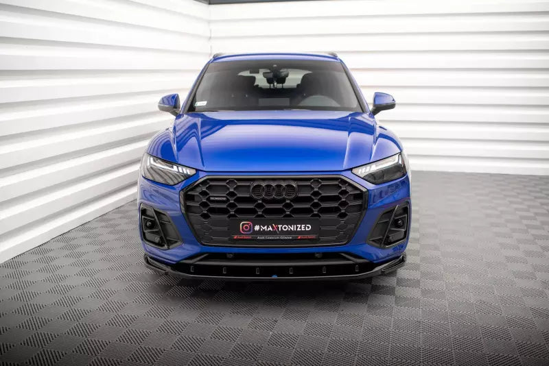 Maxton Design Frontlippe V.2 für Audi SQ5 / Q5 S-Line SUV / Sportback Mk2 Facelift Hochglanz schwarz – Ansicht 2