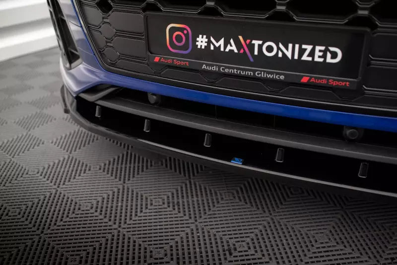 Maxton Design Frontlippe V.2 für Audi SQ5 / Q5 S-Line SUV / Sportback Mk2 Facelift Hochglanz schwarz – Ansicht 3