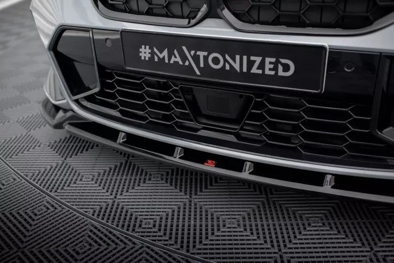 Maxton Design Frontlippe für BMW 3er M340i / M-Paket G20 / G21 Facelift (2022-) Hochglanz schwarz – Ansicht 3