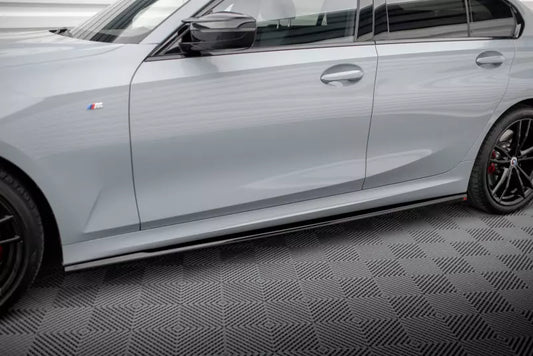 Maxton Design Seitenschweller (Paar) für BMW 3er M340i / M-Paket G20 / G21 Facelift Hochglanz schwarz – Ansicht 1