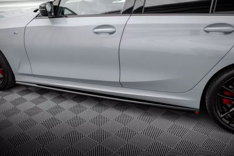 Maxton Design Seitenschweller (Paar) für BMW 3er M340i / M-Paket G20 / G21 Facelift Hochglanz schwarz – Ansicht 3