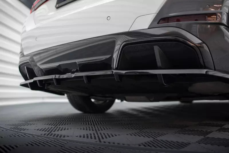Maxton Design Heckdiffusor DTM Look fürBMW i4 M-Paket G26 Hochglanz schwarz – Ansicht 3