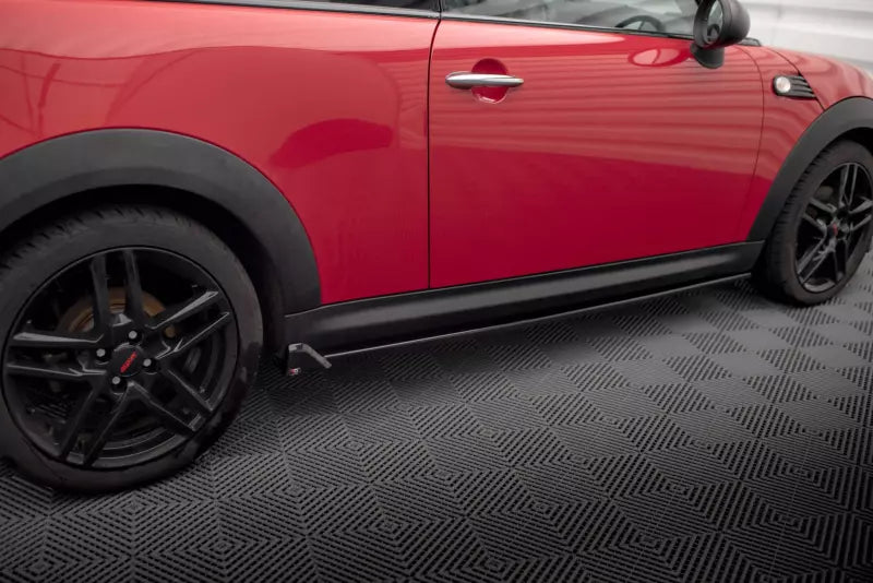 Maxton Design Seitenschweller (Paar) für Mini One R56 Hochglanz schwarz – Ansicht 2