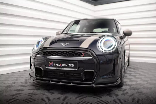 Maxton Design Frontlippe V.2 für Mini Cooper S F56 Facelift Hochglanz schwarz – Ansicht 1