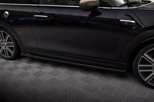 Maxton Design Seitenschweller (Paar) für Mini Cooper S F56 Facelift Hochglanz schwarz – Ansicht 1