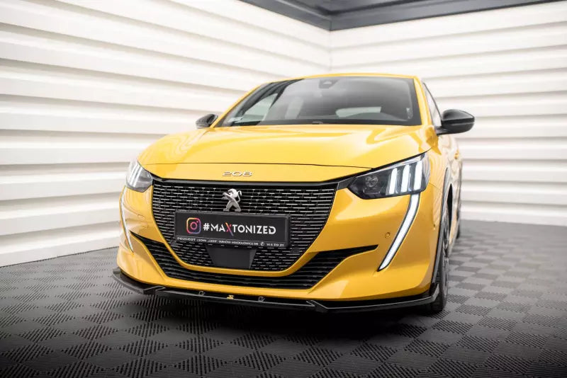 Maxton Design Frontlippe für Peugeot 208 GT Mk2 Hochglanz schwarz – Ansicht 1