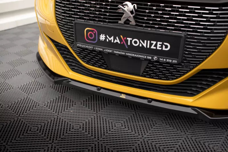 Maxton Design Frontlippe für Peugeot 208 GT Mk2 Hochglanz schwarz – Ansicht 3