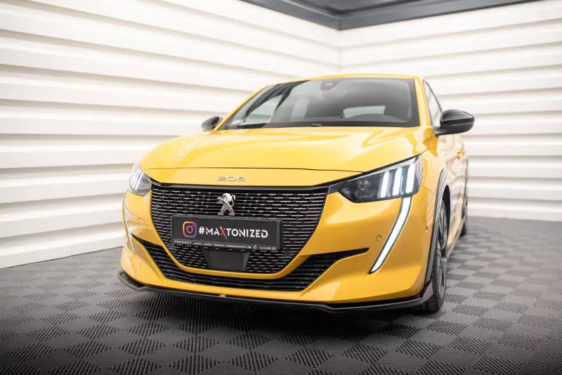 Maxton Design Frontlippe V.2 für Peugeot 208 GT Mk2 Hochglanz schwarz – Ansicht 1