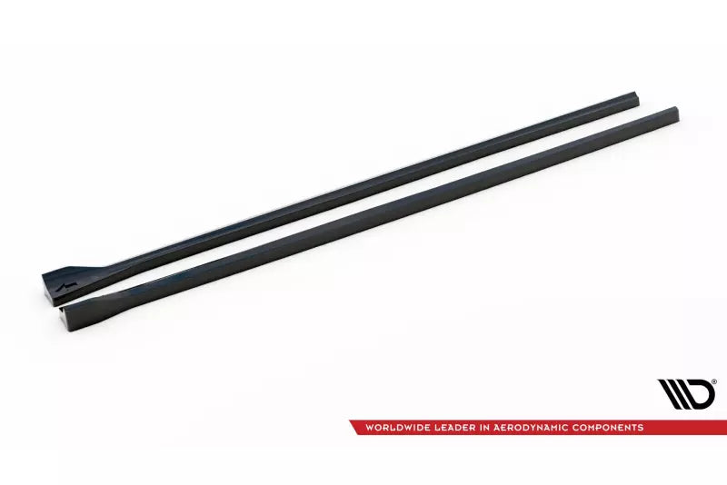 Maxton Design Seitenschweller (Paar) für Renault Megane GT Line Grandtour Mk3 Facelift Hochglanz schwarz – Ansicht 4