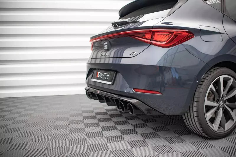Maxton Design Heckdiffusor mit Sportauspuff Attrappe Schwarz für Seat Leon FR Hatchback Mk4 – Ansicht 4