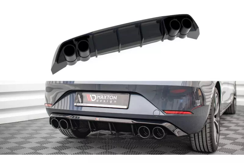 Maxton Design Heckdiffusor mit Sportauspuff Attrappe Chrom für Seat Leon FR Hatchback Mk4 – Ansicht 2