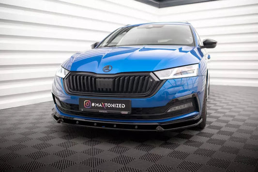Maxton Design Frontlippe für Skoda Octavia Sportline Mk4 Hochglanz schwarz – Ansicht 1