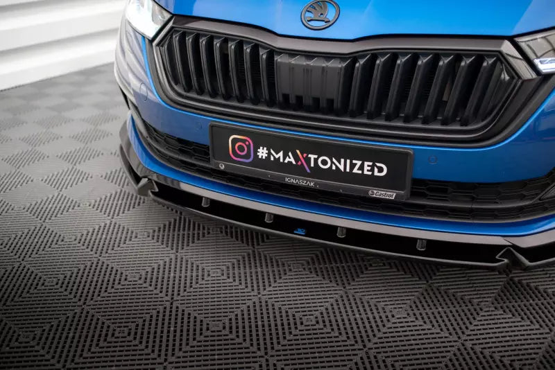 Maxton Design Frontlippe für Skoda Octavia Sportline Mk4 Hochglanz schwarz – Ansicht 3