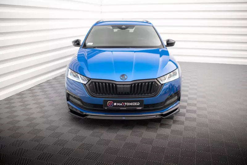 Maxton Design Frontlippe V.2 für Skoda Octavia Sportline Mk4 Hochglanz schwarz – Ansicht 2