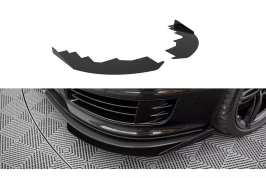 Maxton Design Street Pro Frontlippen Flaps für Audi RS6 Avant C6 Hochglanz schwarz – Ansicht 1
