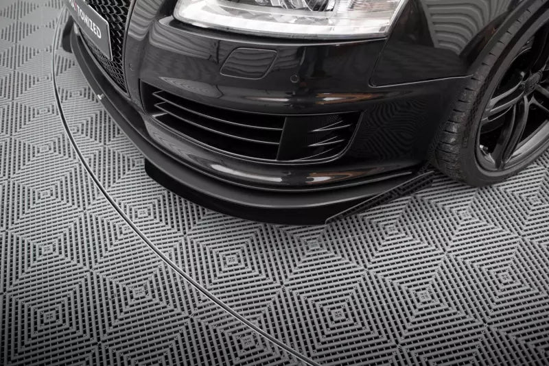 Maxton Design Street Pro Frontlippen Flaps für Audi RS6 Avant C6 Hochglanz schwarz – Ansicht 2