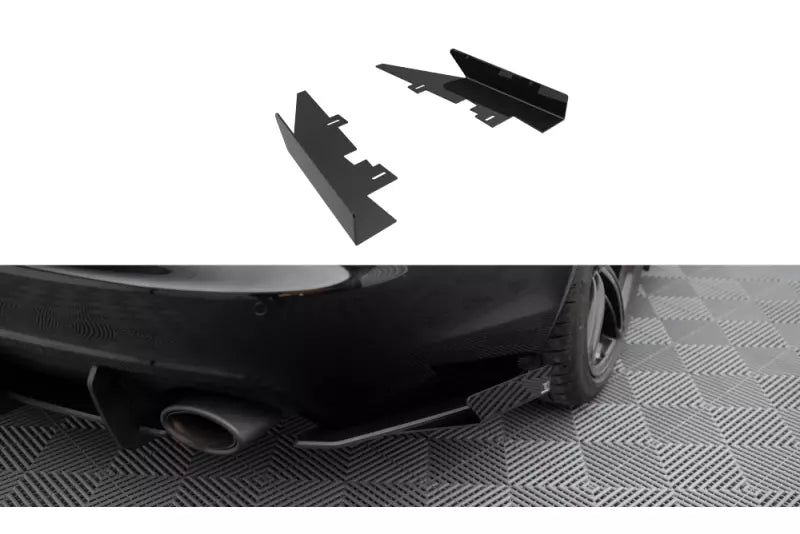 Maxton Design Street Pro Heckdiffusor-Flaps für Audi RS6 Avant C6 Hochglanz schwarz – Ansicht 1