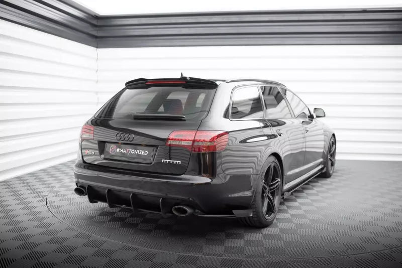 Maxton Design Street Pro Heckdiffusor-Flaps für Audi RS6 Avant C6 Hochglanz schwarz – Ansicht 2