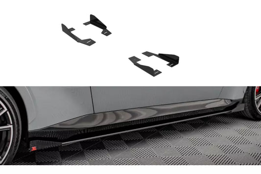 Maxton Design Street Pro Seitenschweller-Flaps für BMW 2 Coupe M-Paket / M240i G42 Hochglanz schwarz – Ansicht 1