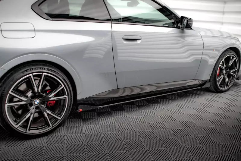 Maxton Design Street Pro Seitenschweller-Flaps für BMW 2 Coupe M-Paket / M240i G42 Hochglanz schwarz – Ansicht 2