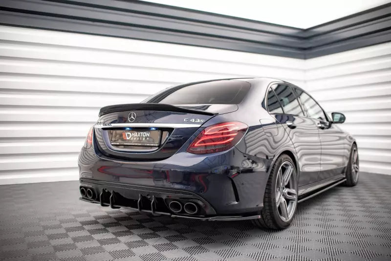 Maxton Design Street Pro Heckdiffusor für Mercedes-Benz C 43 Limousine W205 Facelift Schwarz – Ansicht 1