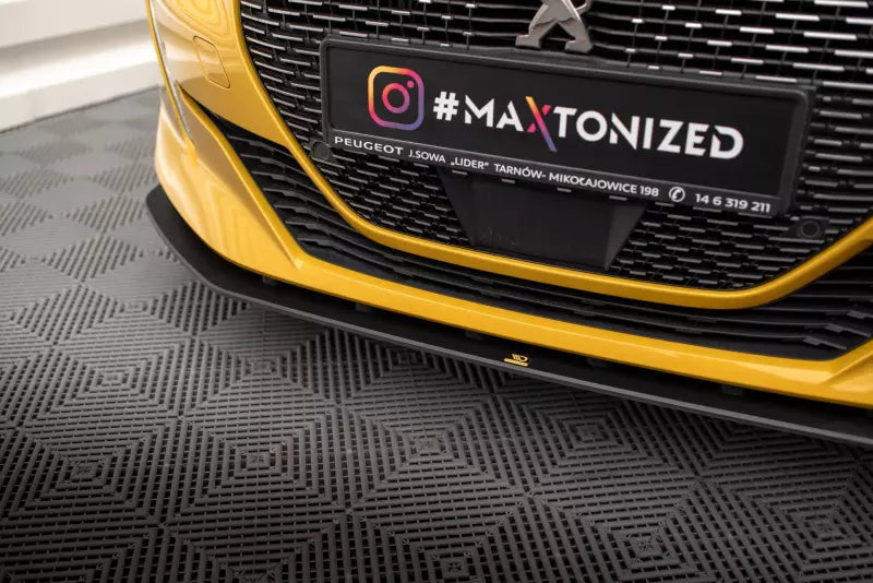 Maxton Design Street Pro Frontlippe für Peugeot 208 GT Mk2 schwarz matt – Ansicht 2