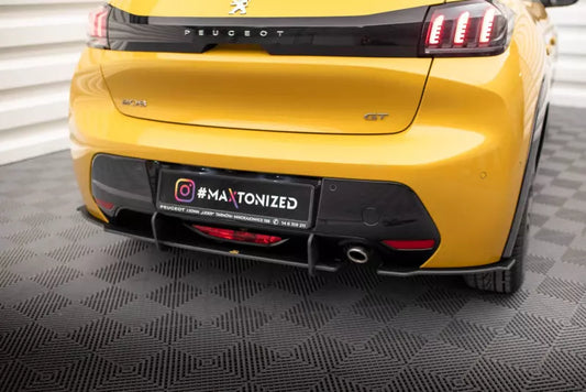 Maxton Design Street Pro Heckdiffusor für Peugeot 208 GT Mk2 Schwarz – Ansicht 1