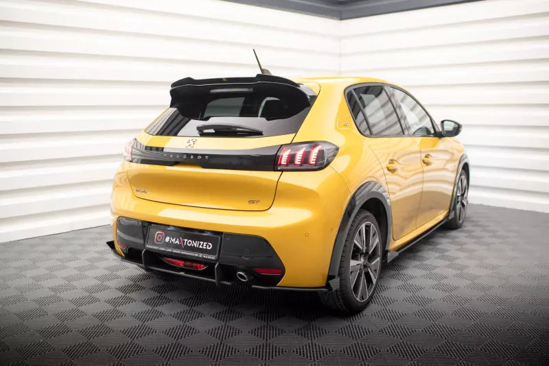 Maxton Design Street Pro Heckdiffusor für Peugeot 208 GT Mk2 schwarz mit Hochglanz Flaps – Ansicht 3