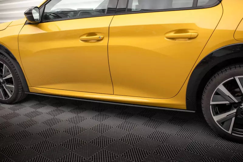 Maxton Design Street Pro Seitenschweller (Paar) für Peugeot 208 GT Mk2 schwarz matt – Ansicht 2