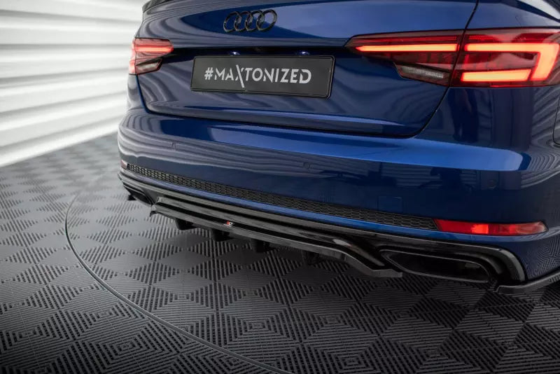 Maxton Design Heckdiffusor DTM Look für Audi A4 Competition B9 Hochglanz schwarz – Ansicht 1