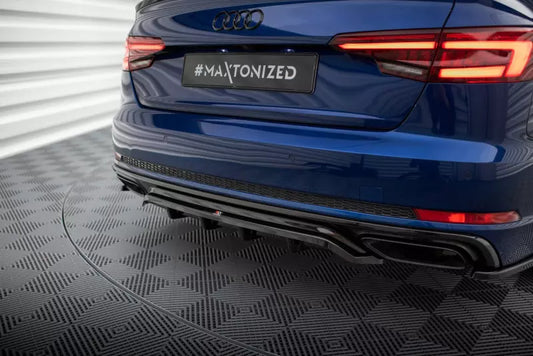 Maxton Design Heckdiffusor DTM Look für Audi A4 Competition B9 Hochglanz schwarz – Ansicht 1